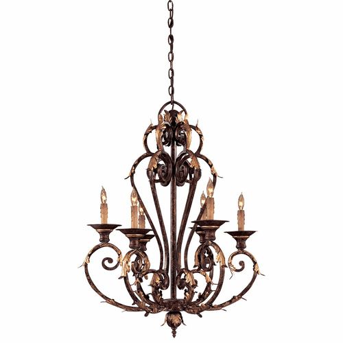 Metropolitan Zaragoza Collection 6-LT Chandelier - Golden Bronze - N6235-355