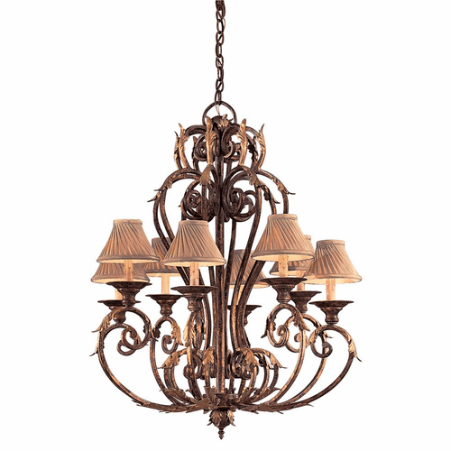 Metropolitan Zaragoza Collection 8-LT Chandelier - Golden Bronze - N6238-355