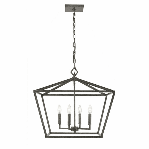 Millennium 4-LT Pendant - Antique Silver - 3294-AS