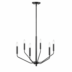 Millennium 6-LT Chandelier - Matte Black - 8166-MB