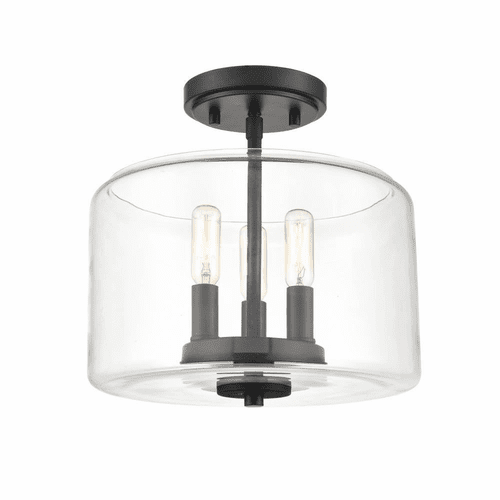 Millennium Asheville 3-LT Bath Vanity Light - Matte Black - 6923-MB