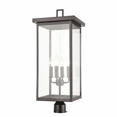 Millennium Barkeley 4-LT Outdoor Post Lantern - Powder Coat Black - 2604-PBZ