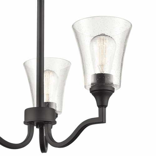 Millennium Caily 3-LT Chandelier - Matte Black - 2113-MB