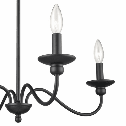 Millennium Delvona 4-LT Chandelier - Matte Black - 4384-MB