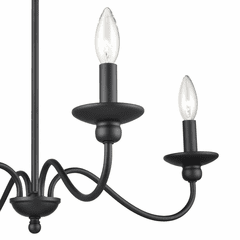 Millennium Delvona 4-LT Chandelier - Matte Black - 4384-MB