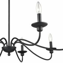 Millennium Delvona 8-LT Chandelier - Matte Black - 4388-MB