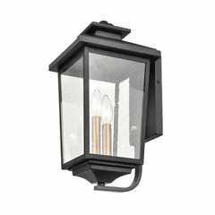Millennium Eldrick 2-LT Outdoor Hanging Lantern - Powder Coat Black - 4642-PBK