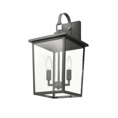 Millennium Fetterton 2-LT Outdoor Hanging Lantern - Powder Coat Black - 2972-PBK