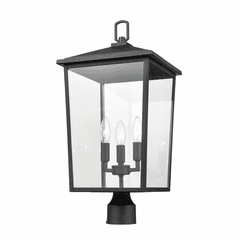 Millennium Fetterton 3-LT Outdoor Post Lantern - Powder Coat Black - 2983-PBK