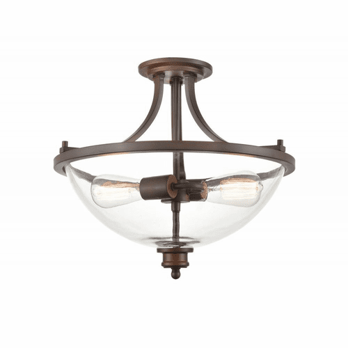 Millennium Forsyth 2-LT Semi-Flush Mount - Rubbed Bronze - 3622-RBZ