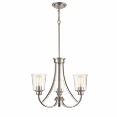 Millennium Forsyth 3-LT Chandelier Ceiling Light - Brushed Nickel - 3623-BN