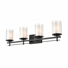 Millennium Huderson 4-LT Bath Vanity Light - Matte Black - 5504-MB Millennium Huderson 4-LT Bath Vanity Light - Matte Black - 5504-MB