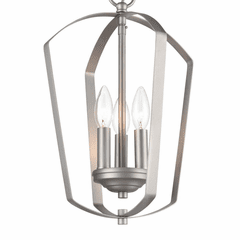 Millennium Ivey Lake 3-LT Chandelier - Satin Nickel - 9823-SN Millennium Ivey Lake 3-LT Chandelier - Satin Nickel - 9823-SN