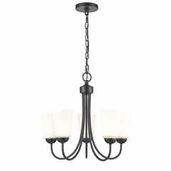 Millennium Ivey Lake 5-LT Chandelier - Matte Black - 9805-MB