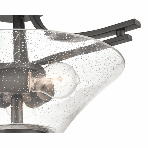 Millennium Natalie 3-LT Semi-Flush Mount - Matte Black - 1483-MB