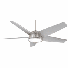 Minka Aire Chubby - 58" LED Ceiling Fan For Outdoor/LED Light - Brushed Nickel - F781L-BNW