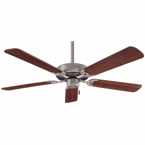 Minka Aire Contractor - 52" Ceiling Fan - Brushed Steel W/ Dark Walnut - F547-BS/DW