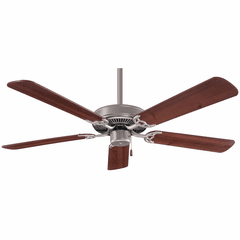 Minka Aire Contractor - 52" Ceiling Fan - Brushed Steel W/ Dark Walnut - F547-BS/DW