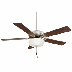Minka Aire Contractor II Uni-Pack Led - 52" Ceiling Fan - Brushed Steel W/ Dark Walnut - F448L-BS/DW