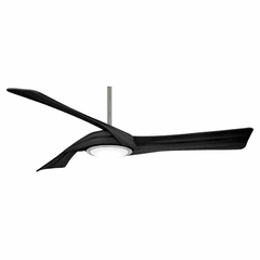 Minka Aire Curl - LED 60" Ceiling Fan - Brushed Nickel/Coal - F714L-BN/CL