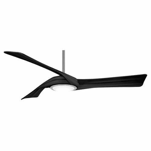 Minka Aire Curl - LED 60" Ceiling Fan - Brushed Nickel/Coal - F714L-BN/CL