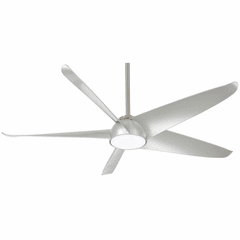 Minka Aire Ellipse - LED 60" Ceiling Fan - Brushed Nickel W/ Silver - F771L-BN/SL