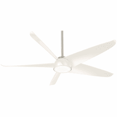 Minka Aire Ellipse - LED 60" Ceiling Fan - Brushed Nickel/White - F771L-BN/WH