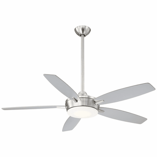Minka Aire Espace - LED 52" Ceiling Fan - Brushed Nickel W/ Silver - F690L-BN/SL