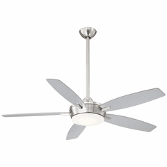 Minka Aire Espace - LED 52" Ceiling Fan - Brushed Nickel W/ Silver - F690L-BN/SL