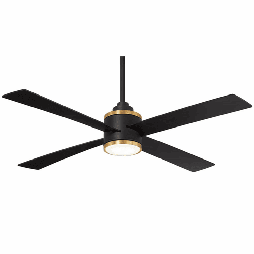 Minka Aire Falco - 54" Ceiling Fan W/Light Kit - Coal/Soft Brass - F796L-CL/SBR