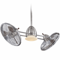 Minka Aire Vintage Gryo LED 42" Ceiling Fan - Brushed Nickel W/ Chrome - F602L-BN/CH