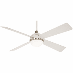 Minka Aire Orb - 54" LED Ceiling Fan - Flat White/Brushed Nickel Fini - F623L-WHF/BN