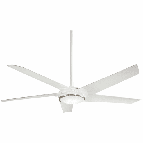 Minka Aire Raptor - 60" Ceiling Fan W/ LED Light Kit - Flat White - F617L-WHF