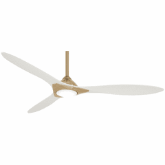 Minka Aire Sleek - LED 60" Ceiling Fan - Soft Brass - F868L-SBR/WHF