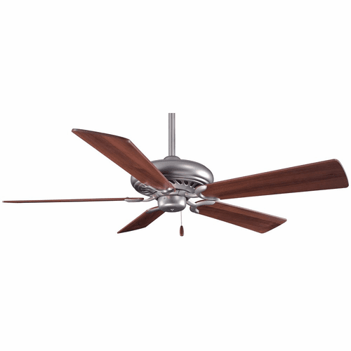 Minka Aire Supra - 52" Ceiling Fan - Brushed Steel W/ Dark Walnut - F568-BS/DW