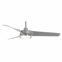Minka Aire Veer - 56" LED Ceiling Fan - Brushed Nickel W/ Silver - F692L-BN/SL