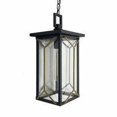 Minka Hillside Manor 1-LT Outdoor Hanging Light - Sand Coal/Gold - 72804-727