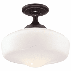 Minka Lavery 1-LT Semi Flush Mount - Brushed Bronze - 2259-576 Minka Lavery 1-LT Semi Flush Mount - Brushed Bronze - 2259-576