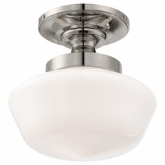 Minka Lavery 1-LT Semi Flush Mount - Polished Nickel - 2255-613