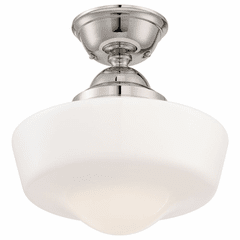 Minka Lavery 1-LT Semi Flush Mount - Polished Nickel - 2257-613 Minka Lavery 1-LT Semi Flush Mount - Polished Nickel - 2257-613