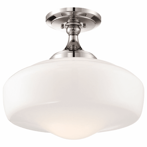 Minka Lavery 1-LT Semi Flush Mount - Polished Nickel - 2259-613
