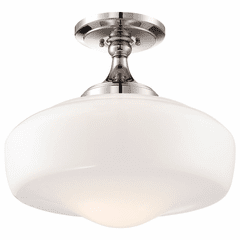 Minka Lavery 1-LT Semi Flush Mount - Polished Nickel - 2259-613 Minka Lavery 1-LT Semi Flush Mount - Polished Nickel - 2259-613