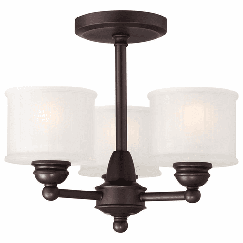 Minka Lavery 1730 Series 3-LT Semi Flush Mount - Lathan Bronze - 1738-167