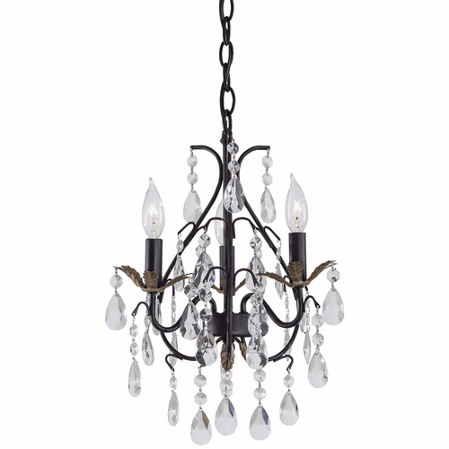 Minka Lavery 3-LT Mini Chandelier - Castlewood Walnutt  - 3122-301