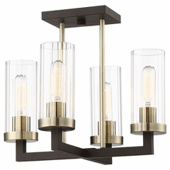 Minka Lavery Ainsley Court Semi Flush - Aged Kinston Bronze W/Brushed - 3049-560 Minka Lavery Ainsley Court Semi Flush - Aged Kinston Bronze W/Brushed - 3049-560