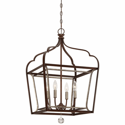 Minka Lavery Astrapia 4-LT Foyer Pendant - Dark Rubbed Sienna  - 4344-593