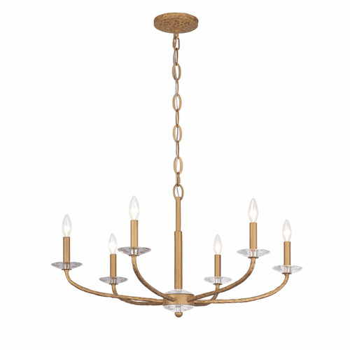 Minka Lavery Atella 6 Light Chandelier - Ashen Gold - 5286-788