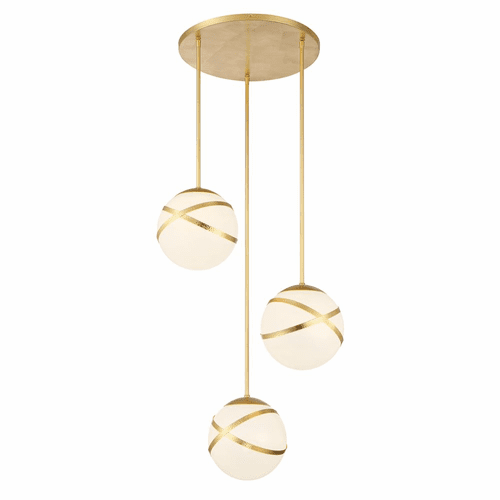 Minka Lavery Atlys By Robin Baron 3 Light Pan Pendant - Gold - 5433-853