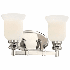 Minka Lavery Audrey's Point 2-LT Bath Light - Polished Nickel - 3292-613 Minka Lavery Audrey's Point 2-LT Bath Light - Polished Nickel - 3292-613