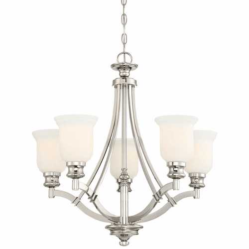Minka Lavery Audrey's Point 5-LT Chandelier - Polished Nickel - 3295-613